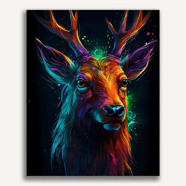 Paint by Numbers - Deer Portrait Dark