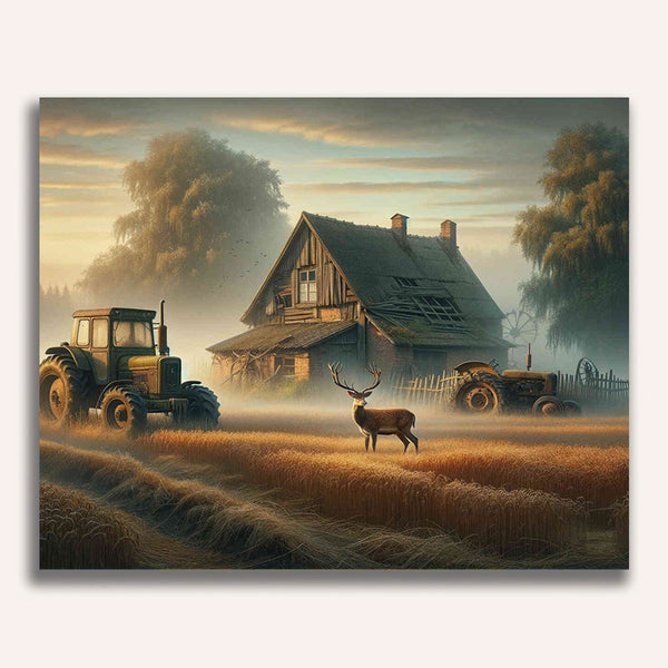 Paint by Numbers - Deer, tractor