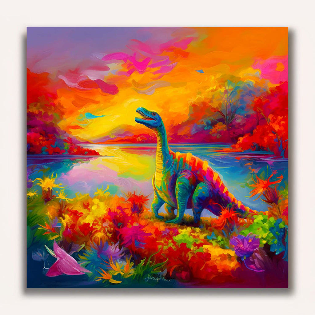 Paint by Numbers - Dinosaur Colorful