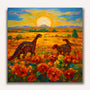 Paint by Numbers - Dinosaur on flower field