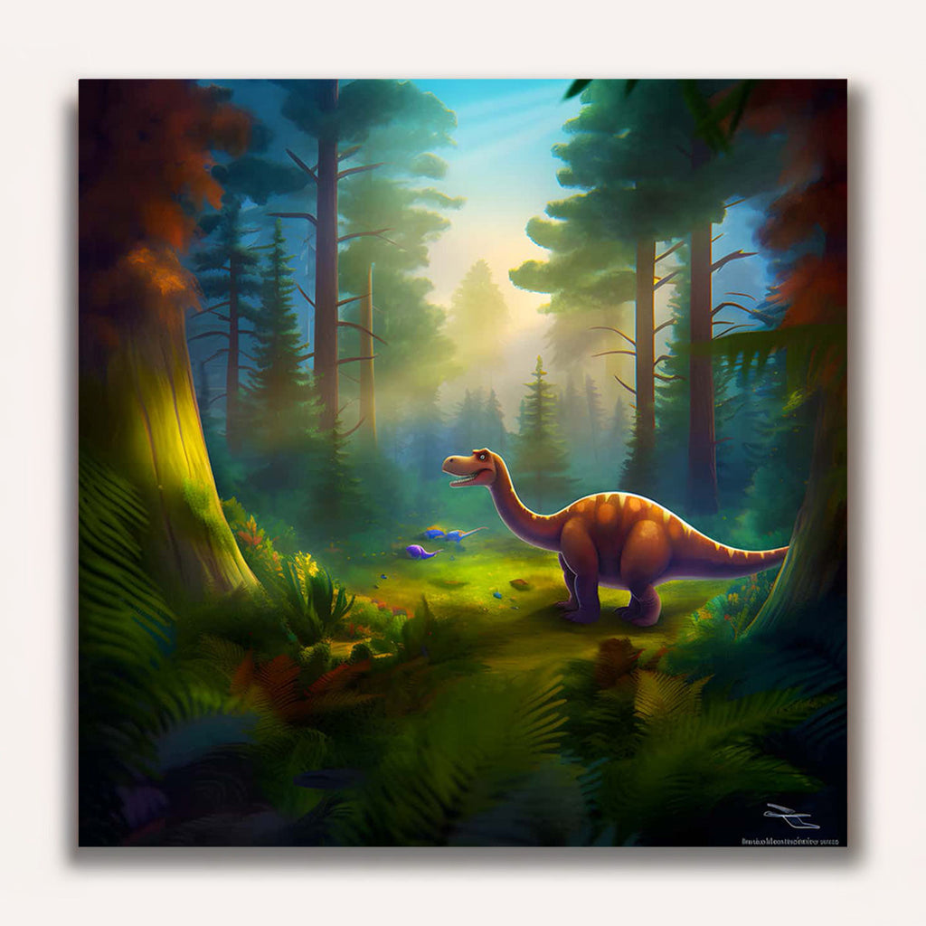 Paint by Numbers - Dinosaurs in the forest