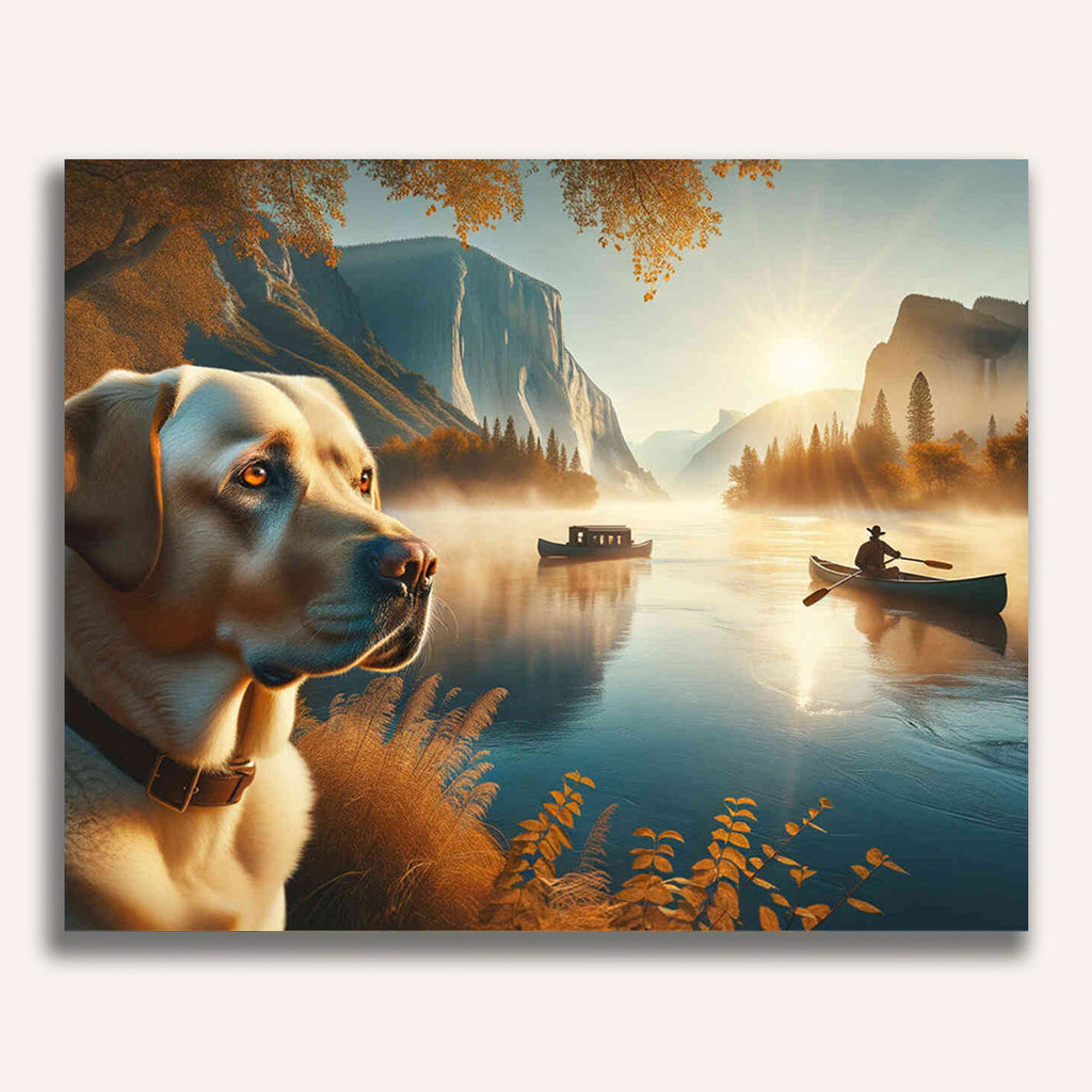 Paint by Numbers - Dog on the river