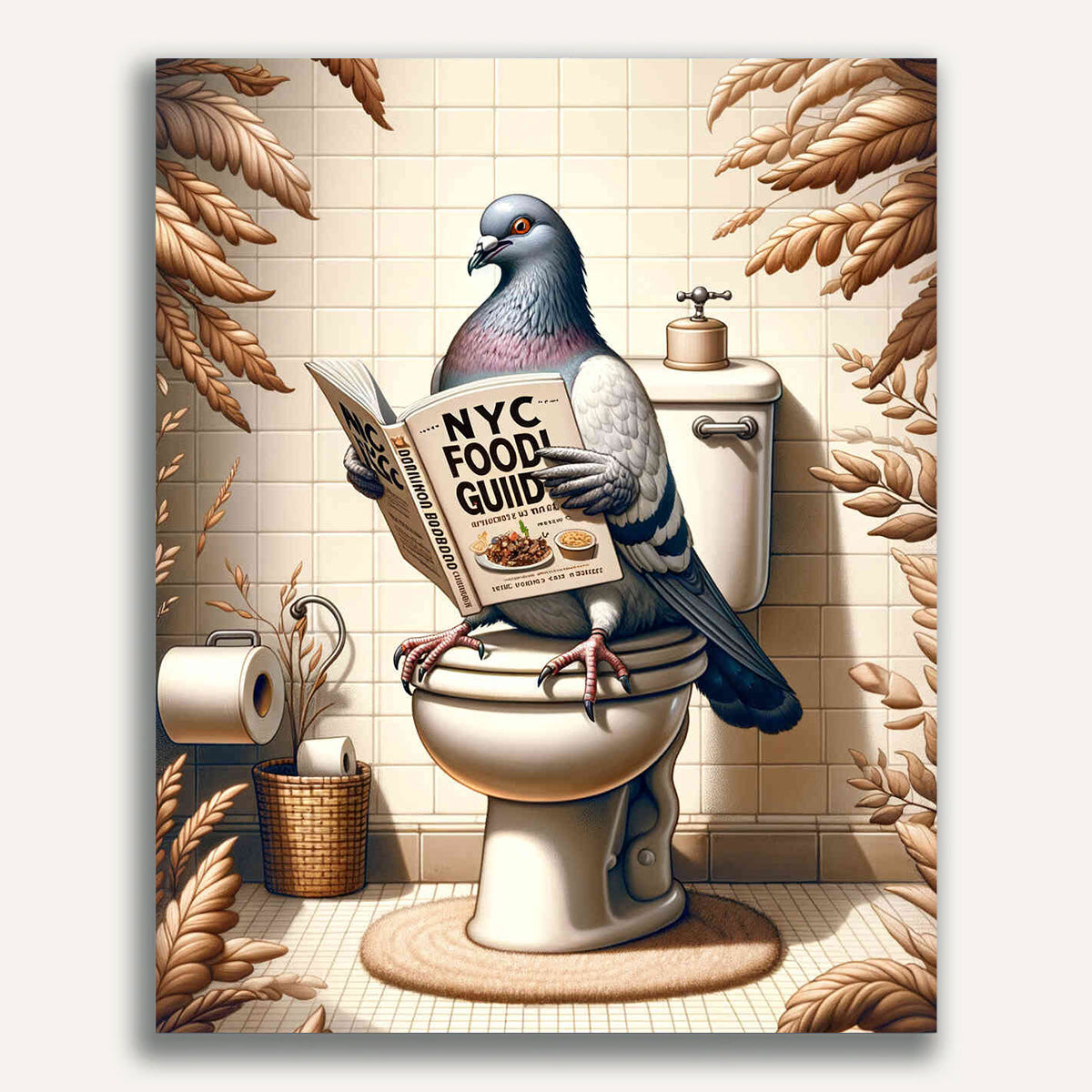 Paint by Numbers - Dove on the Wc