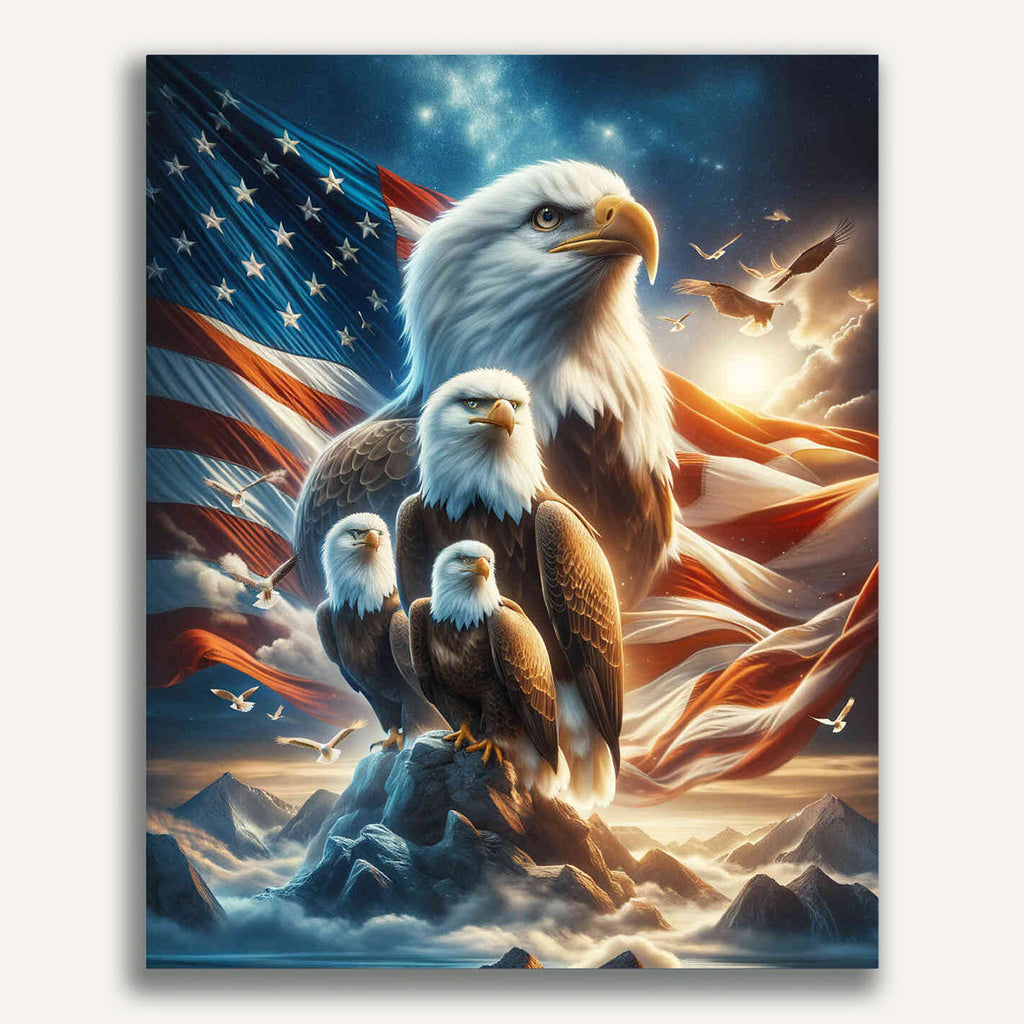 Paint by Numbers - Eagle family