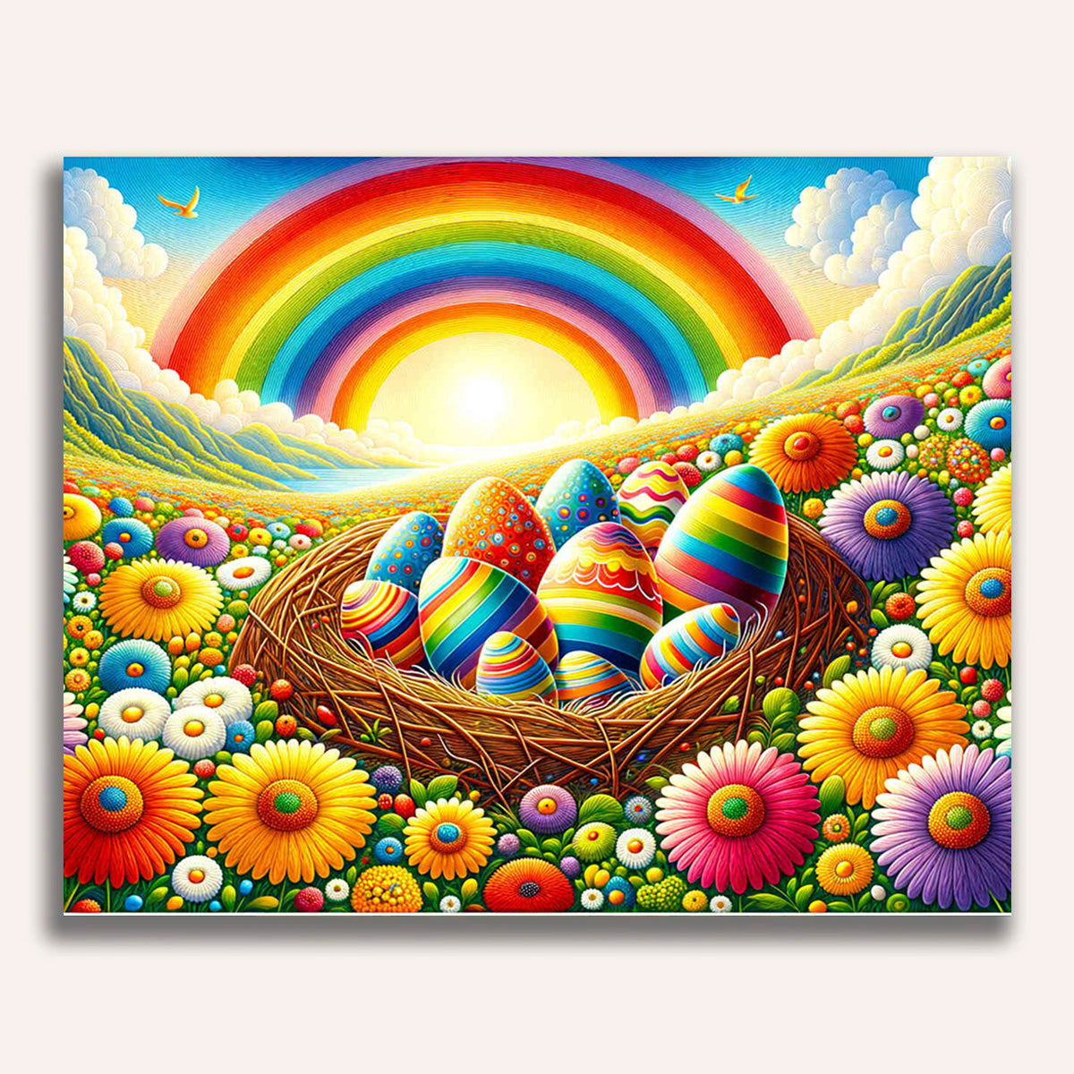 Paint by Numbers - Easter eggs rainbow