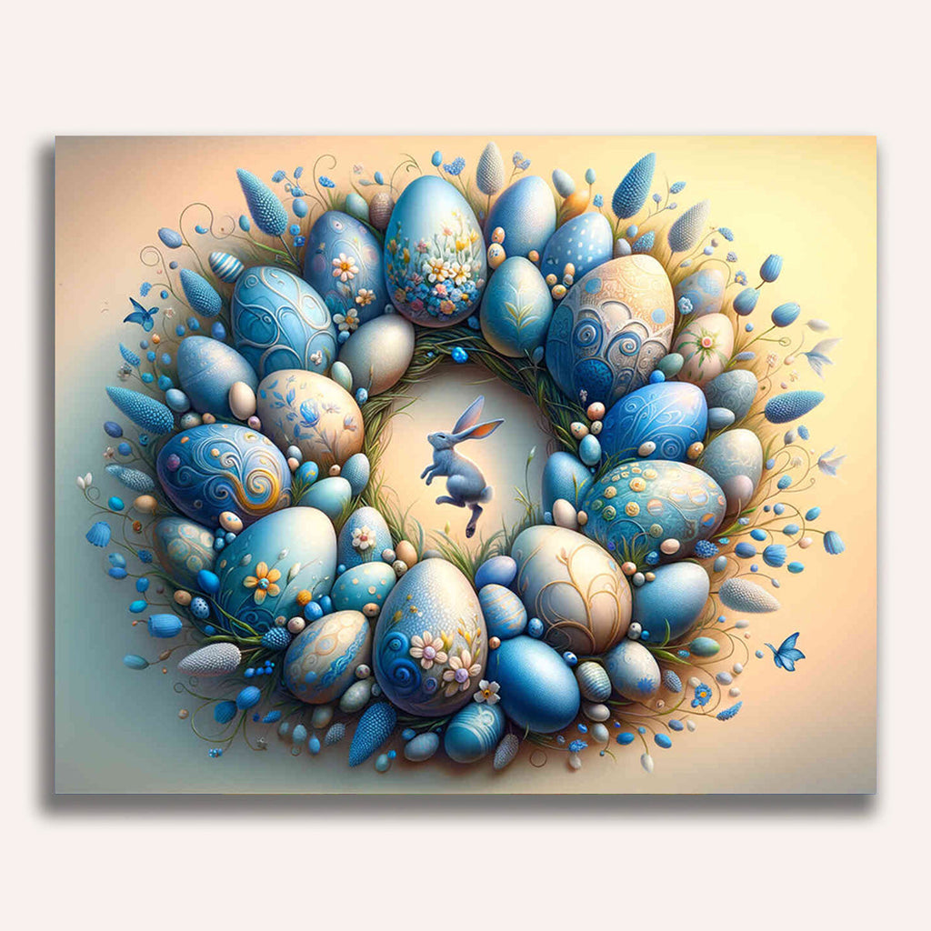 Paint by Numbers - Easter egg wreath