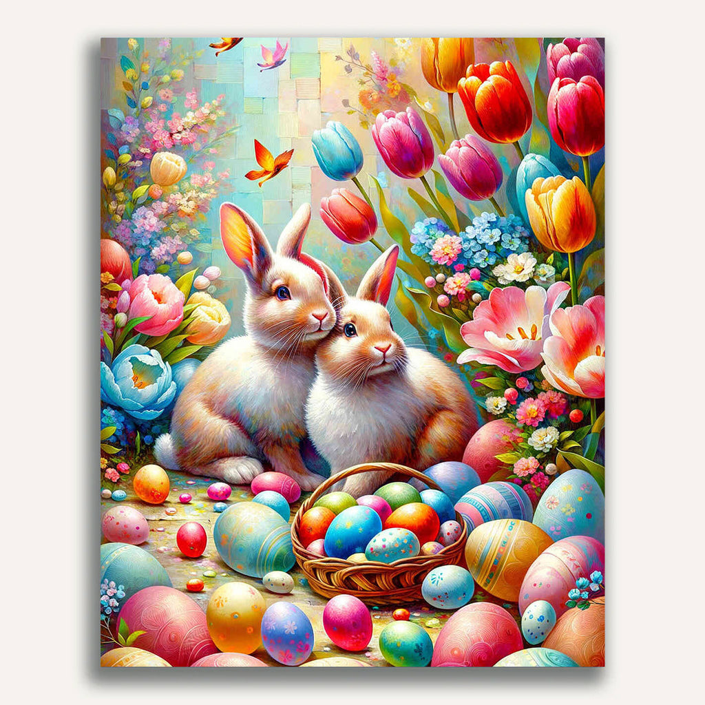Paint by Numbers - Easter Hash with Easter Eggs