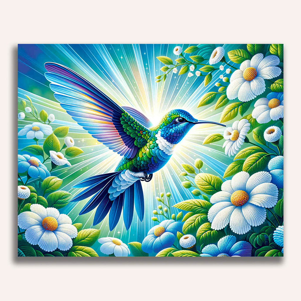 Paint by Numbers - Elegant hummingbird