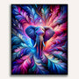 Paint by Numbers - Elephant Abstract Feathers