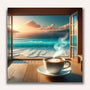 Paint by Numbers - Enjoying coffee by the sea