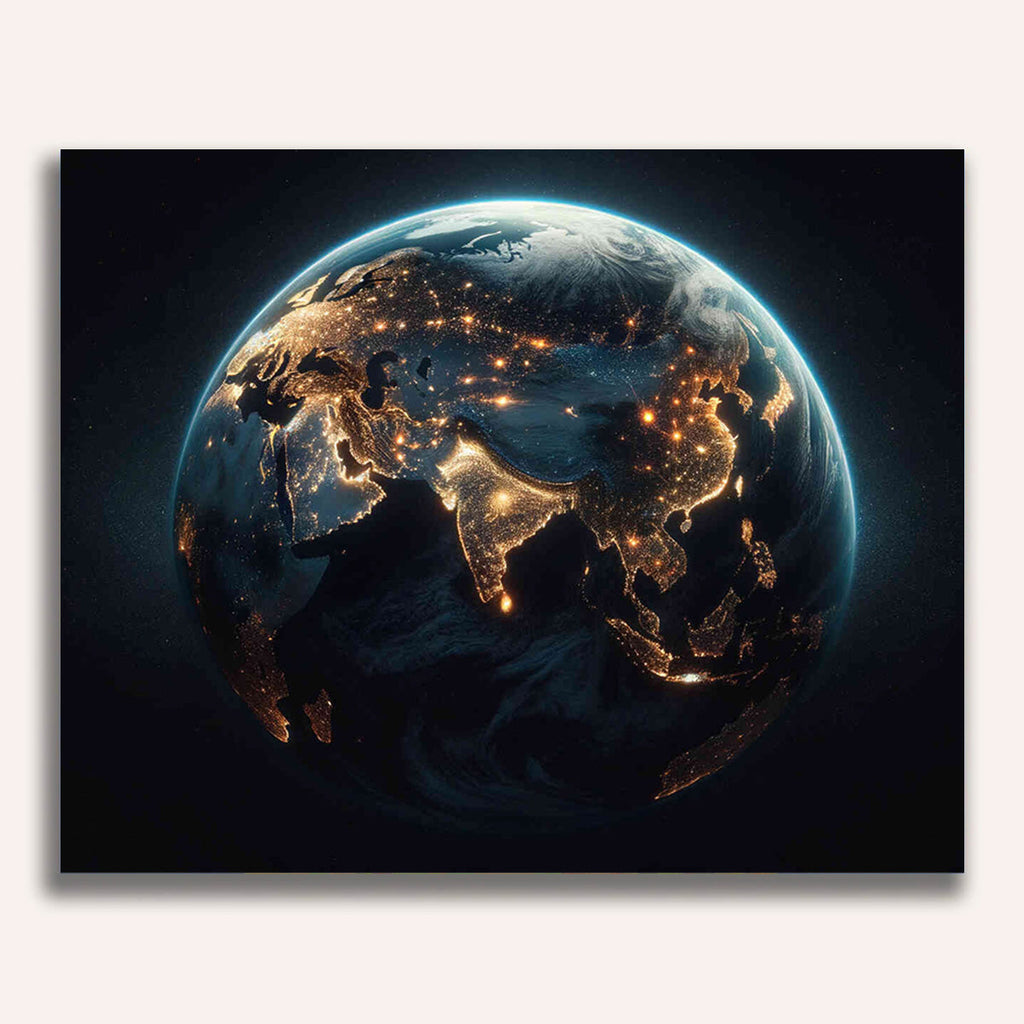 Paint by Numbers - Erleuchteter Planet