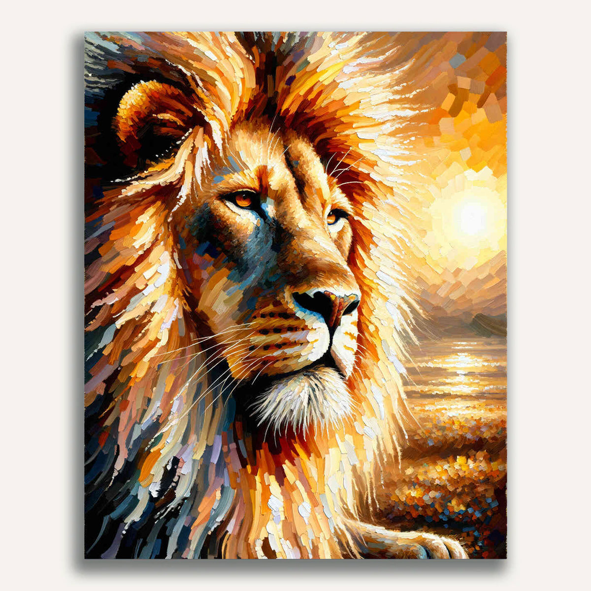 Paint by Numbers - Expressive lion