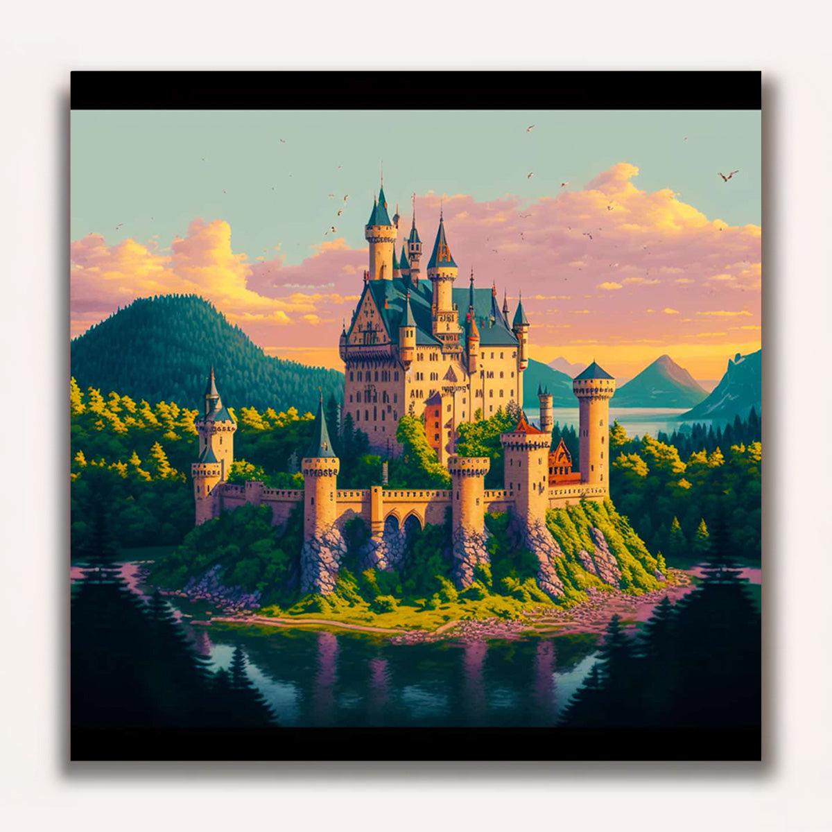 Paint by Numbers - Fairy tale castle