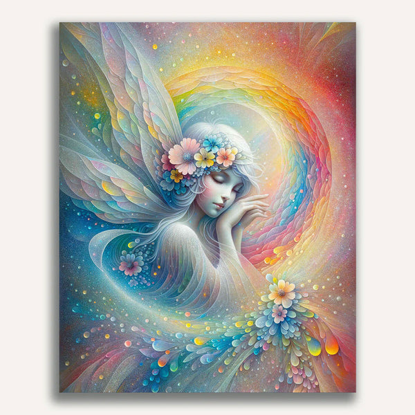 Paint by Numbers - Fairy with Rainbow