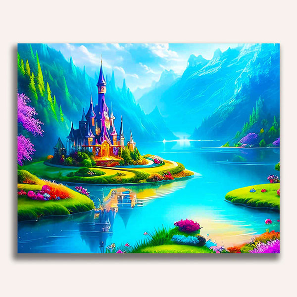 Paint by Numbers - Fantasy castle on the lake