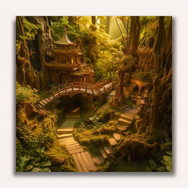 Paint by Numbers - Fantasy Forest City