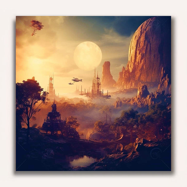 Paint by Numbers - Fantasy Landscape Yellow