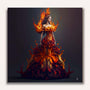 Paint by Numbers - Fire dress woman