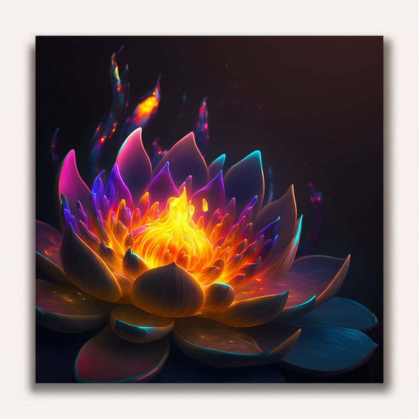 Paint by Numbers - Fire flower at night