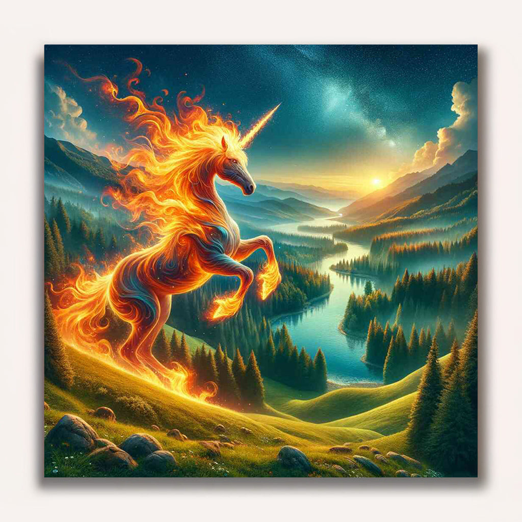 Paint by Numbers - Fire Unicorn