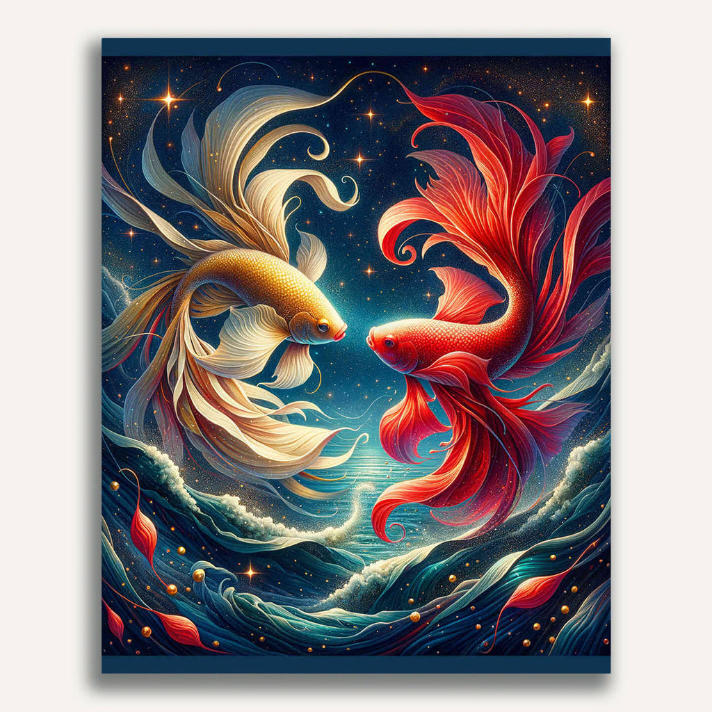 Paint by Numbers - Fish Red and Gold