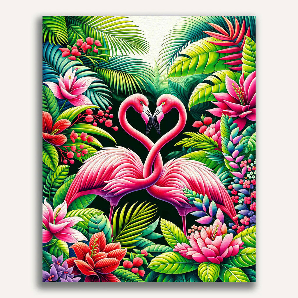 Paint by Numbers - Flamingo, pair