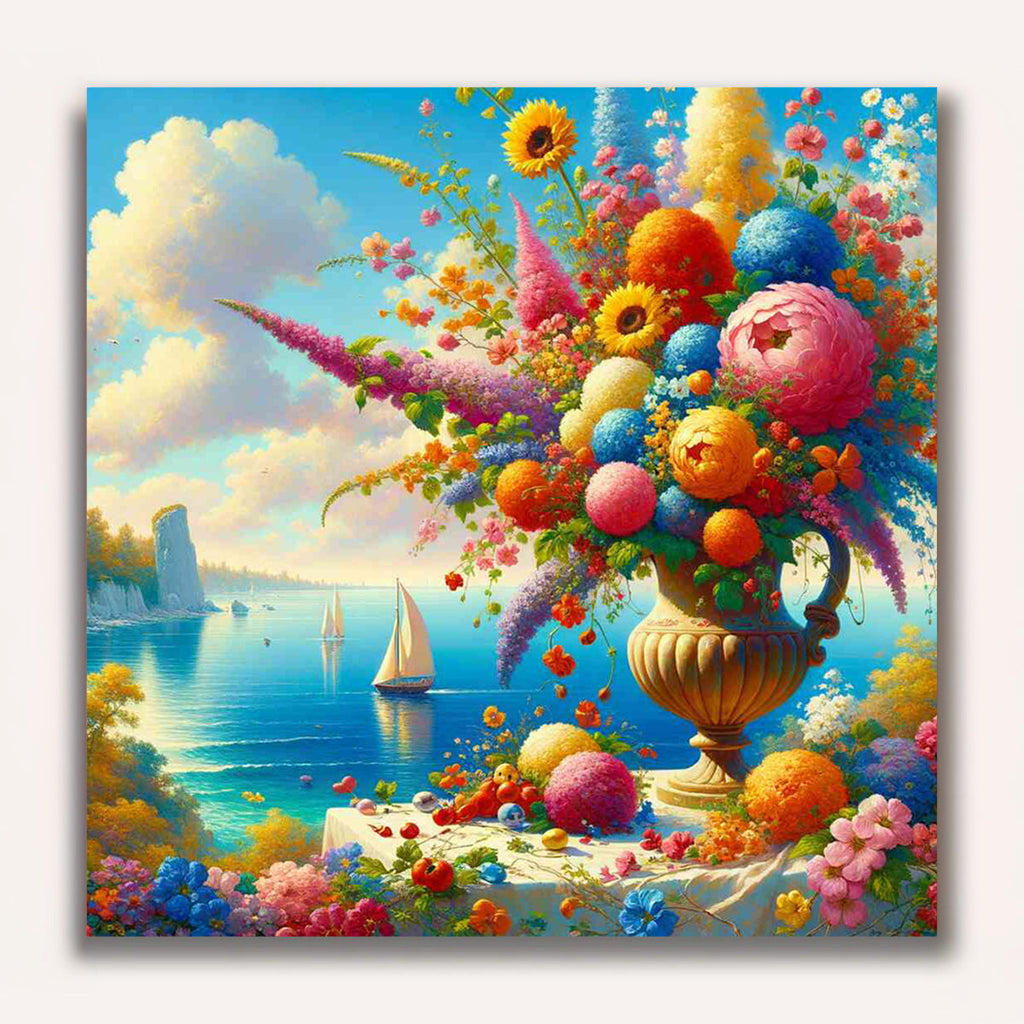 Paint by Numbers - Floral Masterpiece of Peace