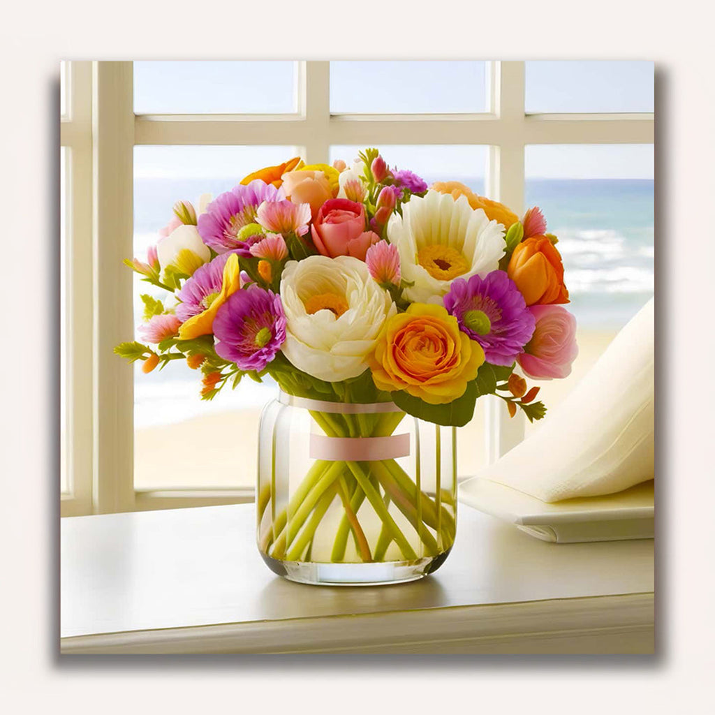 Paint by Numbers - Flower arrangement on the beach