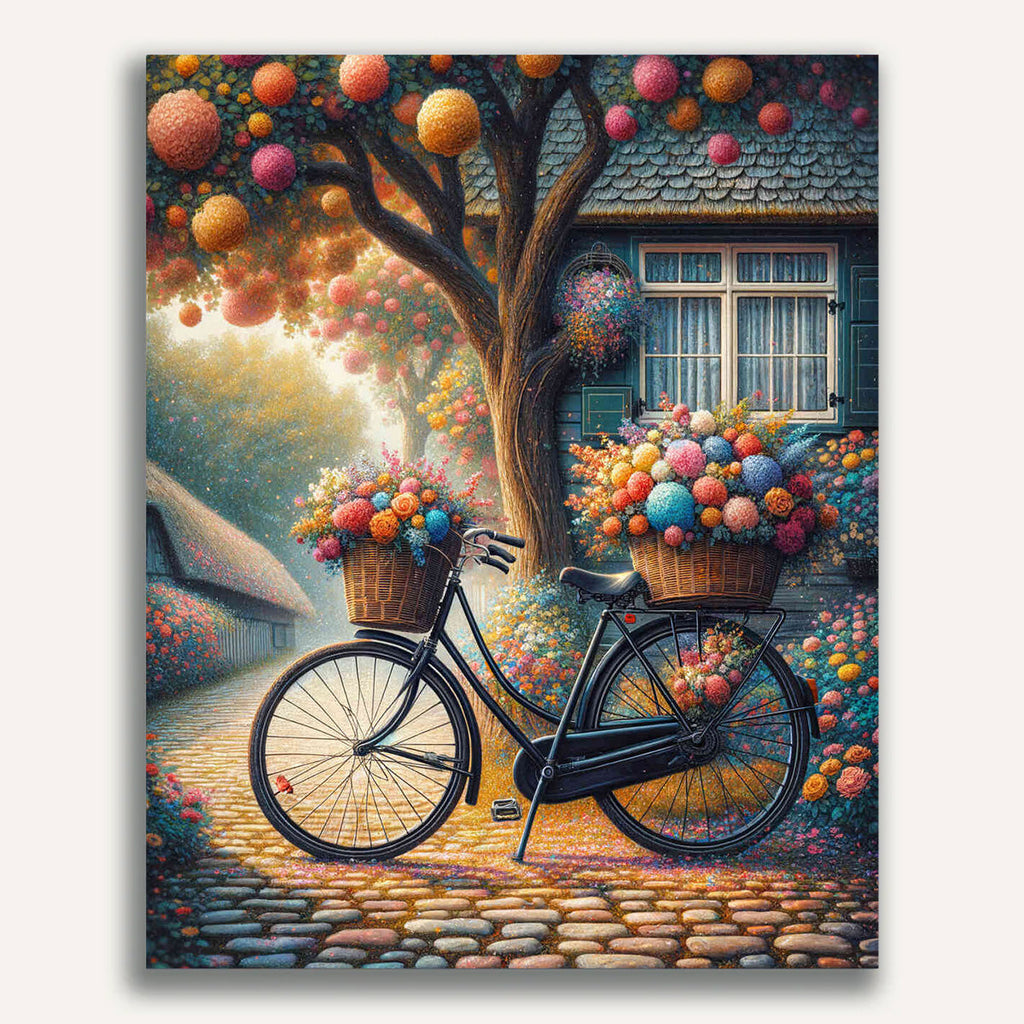 Paint by Numbers - Flower Bike