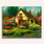Paint by Numbers - Flower house, vintage