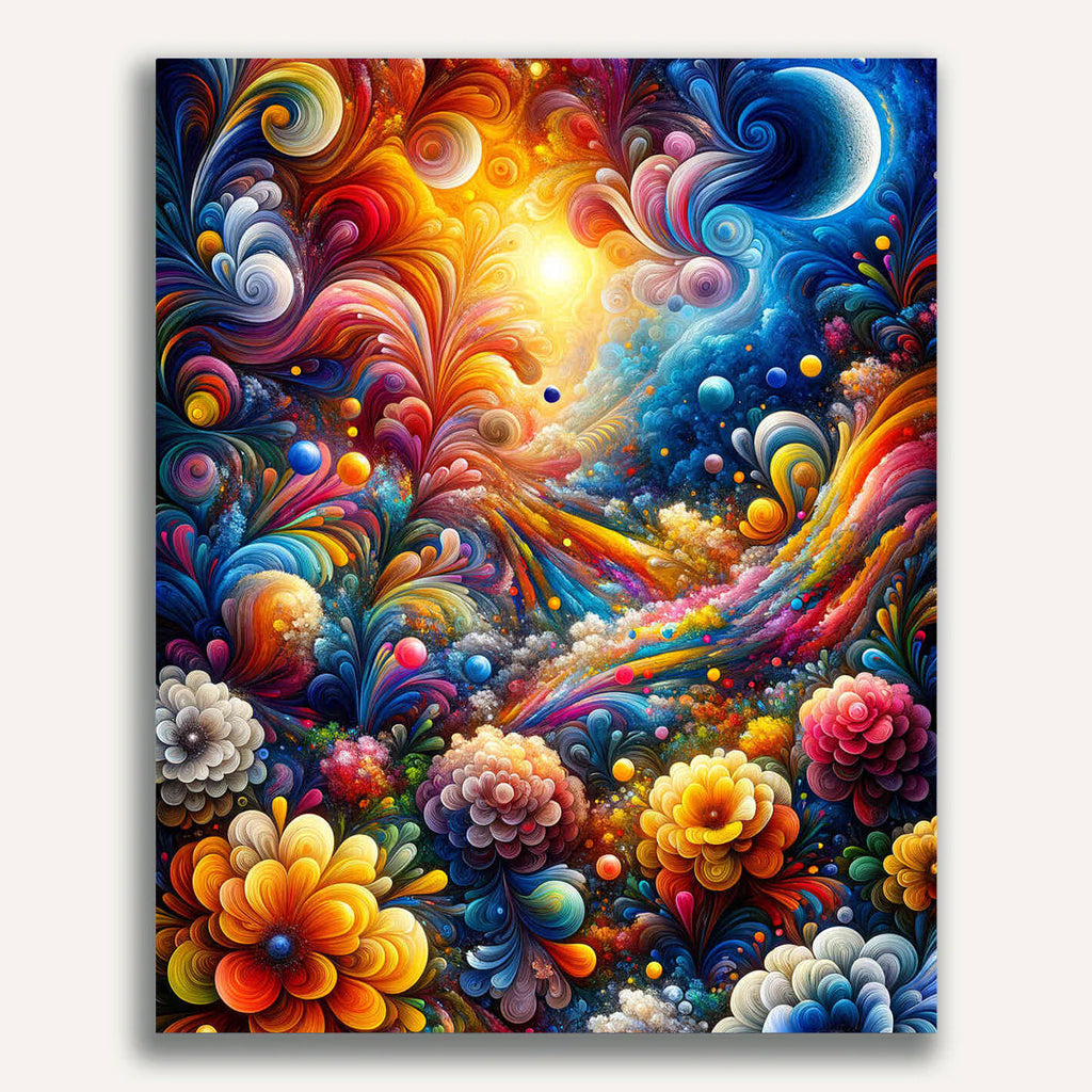 Paint by Numbers - Flower Umult Abstract