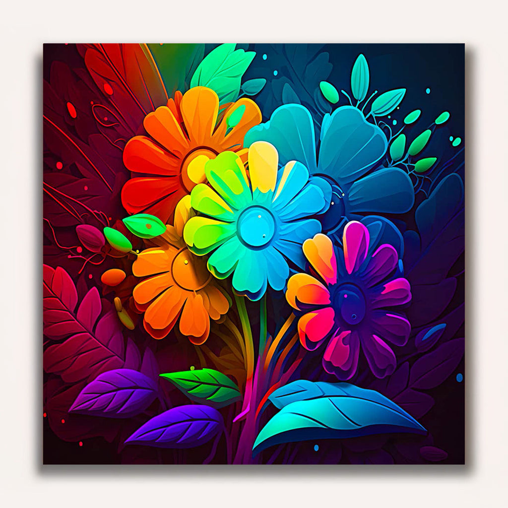 Paint by Numbers - Flowers, color explosion