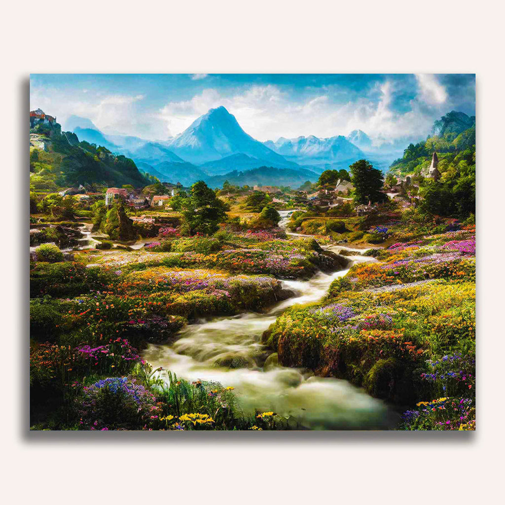 Paint by Numbers - Flowery villages