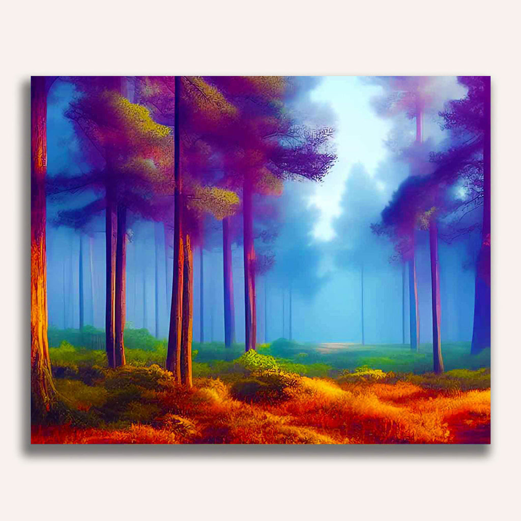 Paint by Numbers - Forest clearing in the fog