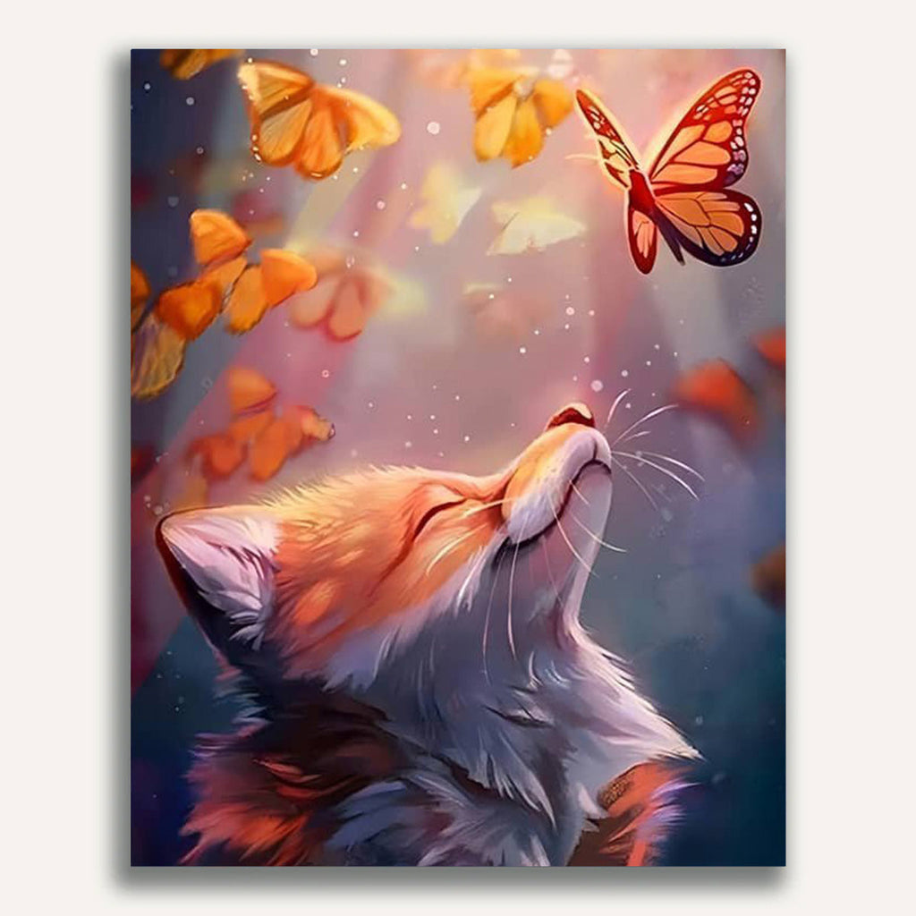 Paint by Numbers - Fox and butterfly
