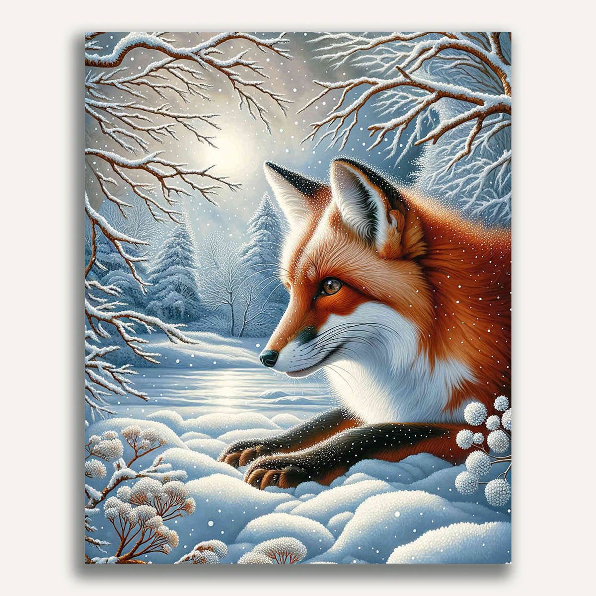 Paint by Numbers - Fox in the Snow – DIY Paint by Numbers