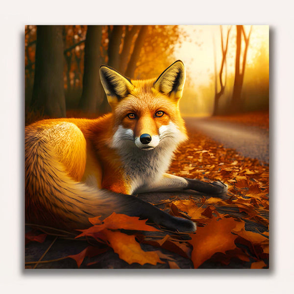 Paint by Numbers - Fox lying