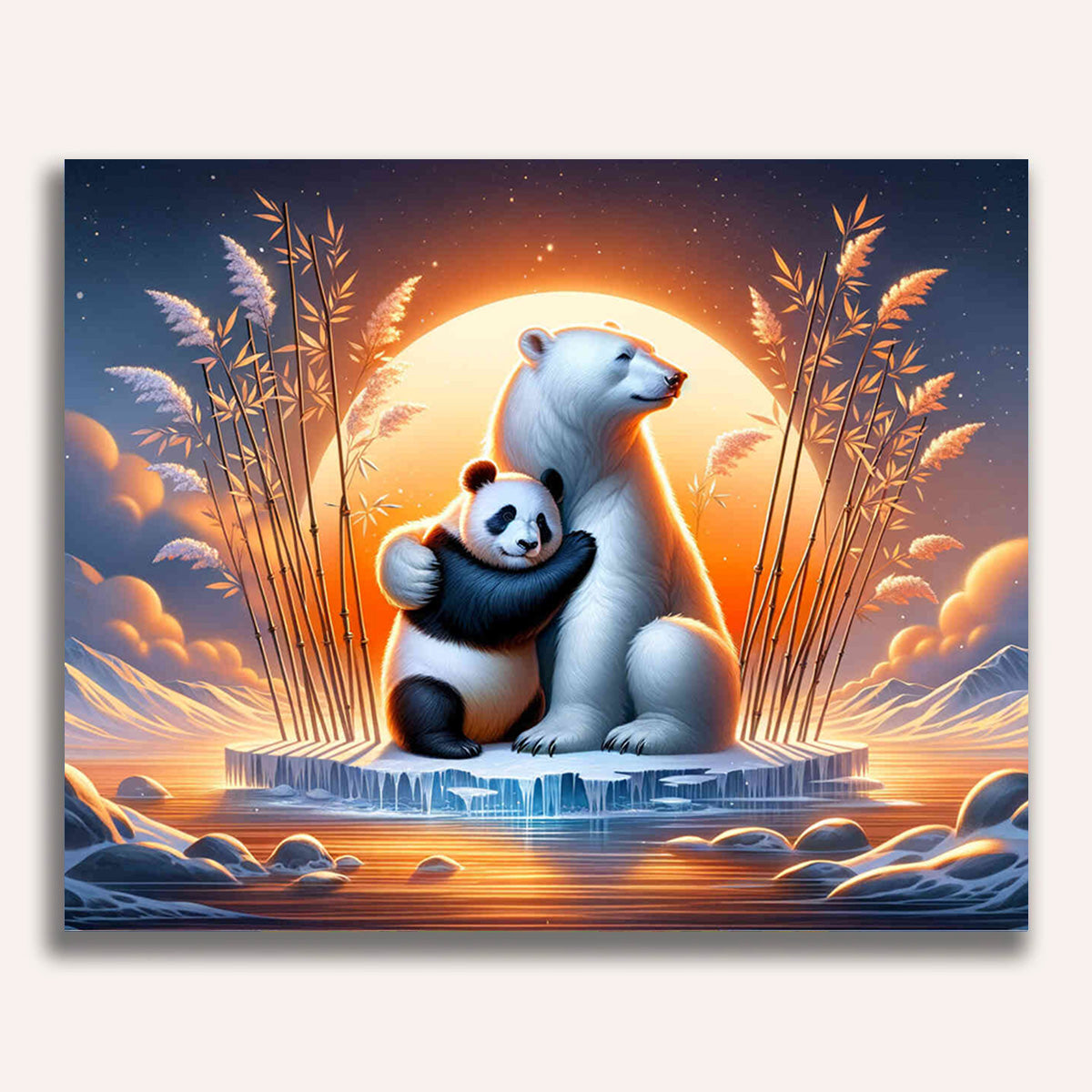 Paint by Numbers - Friends, panda and polar bear