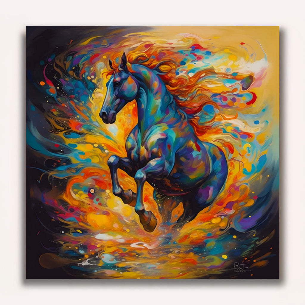 Paint by Numbers - Galloping horse