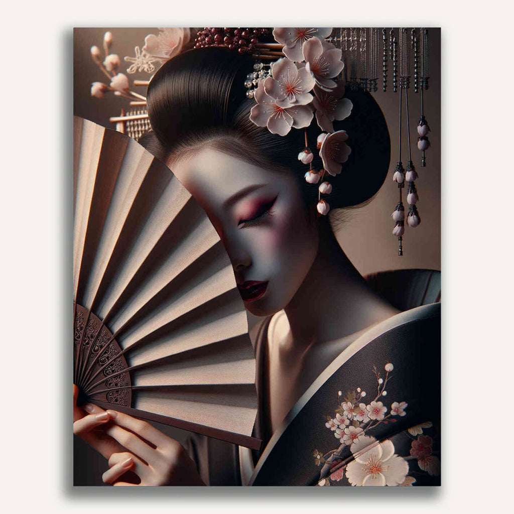 Paint by Numbers - Geisha with fan