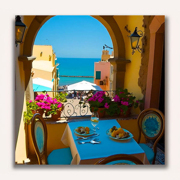 Paint by Numbers - Cozy breakfast by the sea
