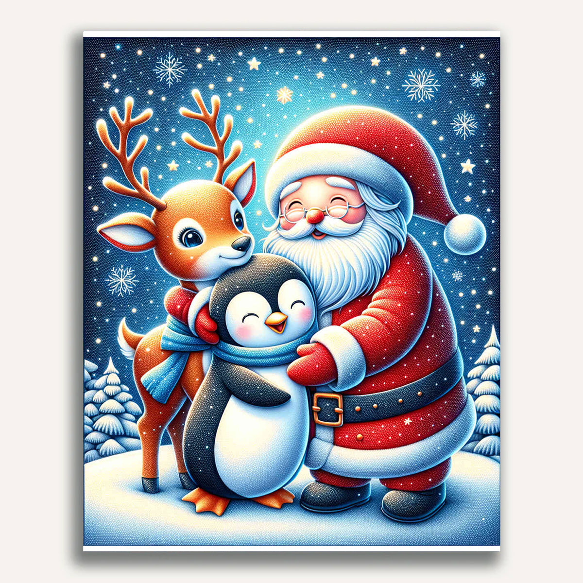 Paint by Numbers - Gift Penguin Reindeer
