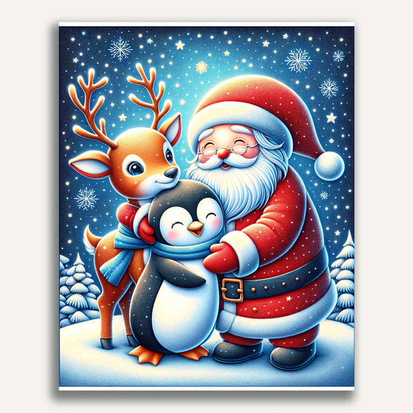 Paint by Numbers - Gift Penguin Reindeer