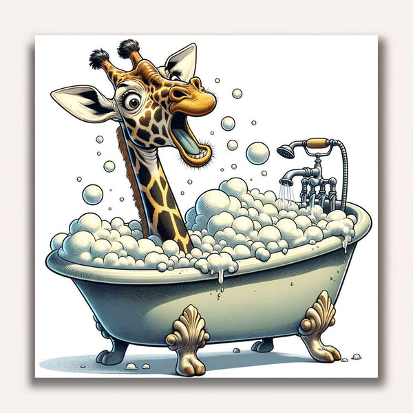 Paint by Numbers - Giraffe Bath of Hilarity