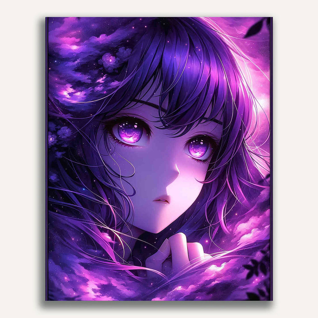 Paint by Numbers - Girl, purple