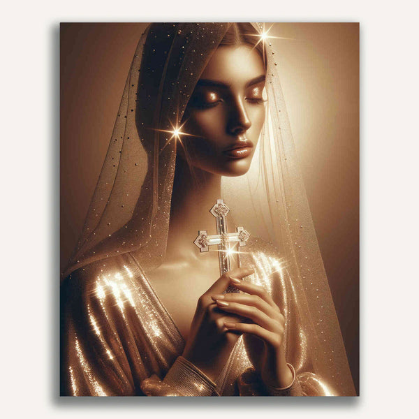 Paint by Numbers - Girl with cross