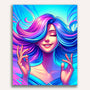Paint by Numbers - Girl with Purple Hair
