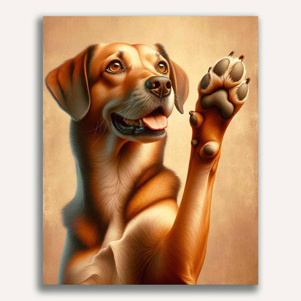 Paint by Numbers - Give paw dog