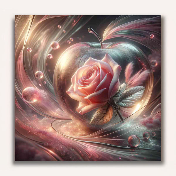 Paint by Numbers - Glass Apple Pink Rose