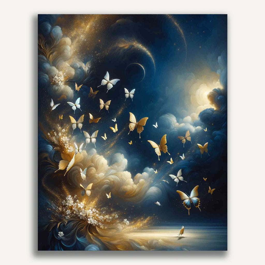 Paint by Numbers - Golden butterflies